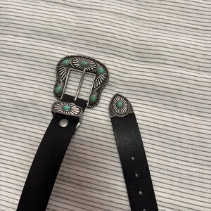 Western leather belt